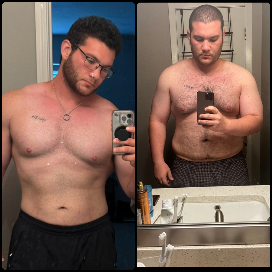 60 pound weight-loss transformation coached by Jonathon