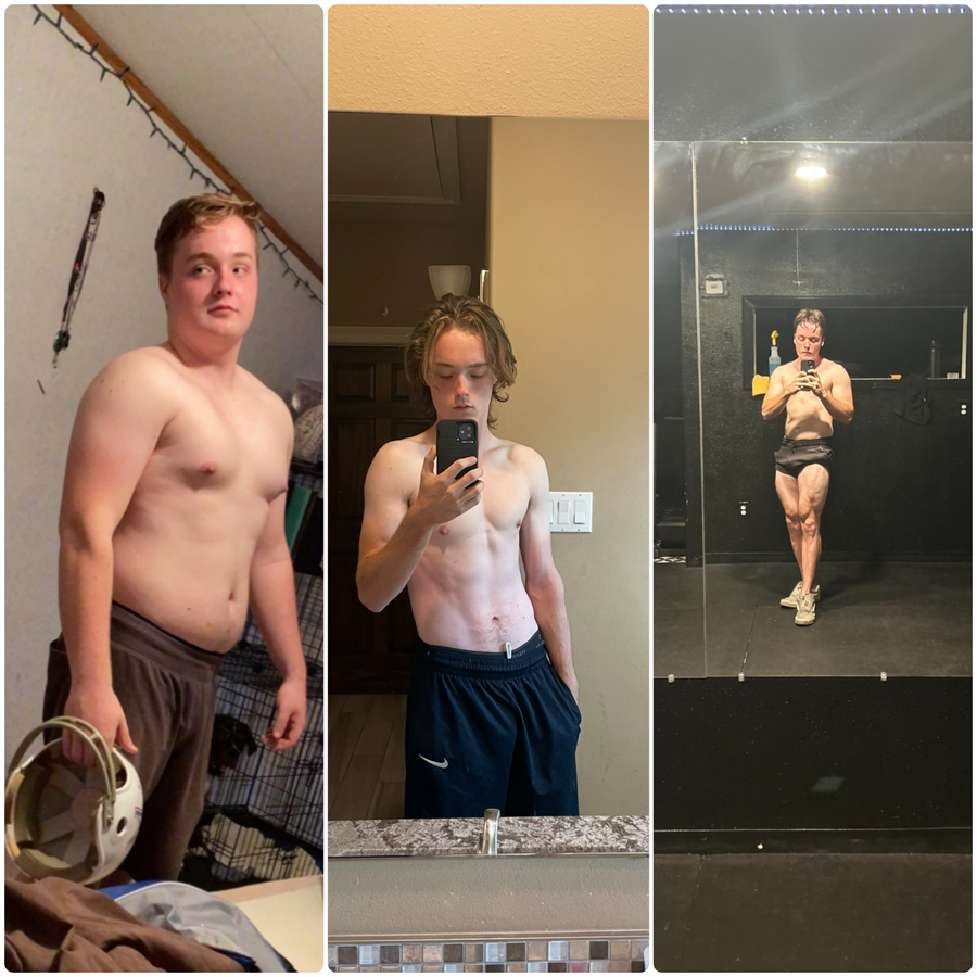 72 pound weight-loss transformation coached by Jonathon
