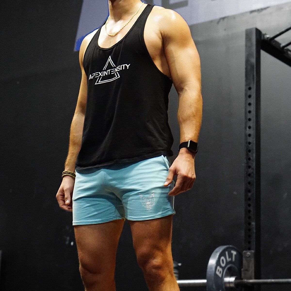 Leg Day Baby Blue Shorts ApexIntensity 