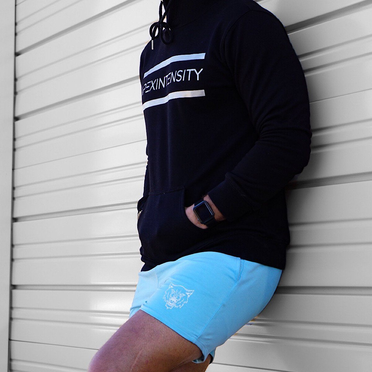 Leg Day Baby Blue Shorts ApexIntensity 